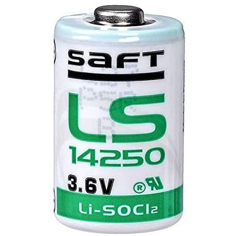 Saft LS14250 3.6v size 1/2AA Lithium Battery - non Rechargeable Batteries Saft 14250 1/2 AA Half AA