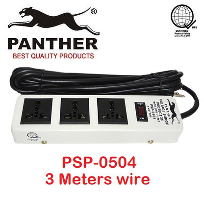 Panther Extension Cord Voltage Surge Protector PSP-0504 PSP 0504 PSP0504 3 Gang 3 Outlets 3 Meter