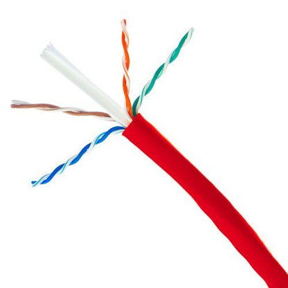 RED Cat 6 Cable UTP Unshielded AWG23 Data LAN Cable Cat6 305 meters 1000 feet 305m 1000ft