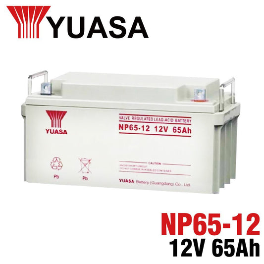 Yuasa 12V 65Ah SLA VRLA Rechargeable Battery NP65-12 Valve Regulated Sealed Lead-Acid Battery