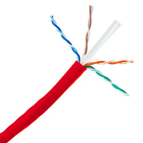 RED Cat 6 Cable UTP Unshielded AWG23 Data LAN Cable Cat6 305 meters 1000 feet 305m 1000ft