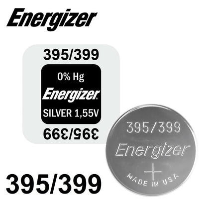 Energizer 395 399 (1pc)1.55v Silver Oxide Button Cell Battery Mercury Free 395/399 SR57 SR927SW V395