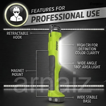 Energizer YPWL41 Pro Series Hybrid Work Light USB Rechargeable Professional Utility LED Flash Light