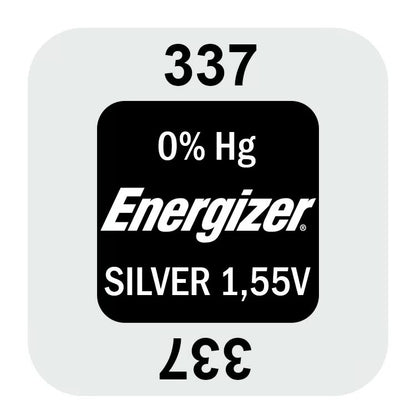 Energizer 337 (1pc) 1.55v Silver Oxide Button Cell Battery Mercury Free 337 SR416SW V337 SR416 LR416