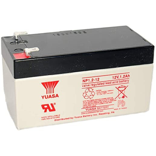 Yuasa 12V 1.2Ah NP1.2-12 12 Volts 1.2 Ampere Rechargeable Sealed Lead Acid Battery Maintenance Free