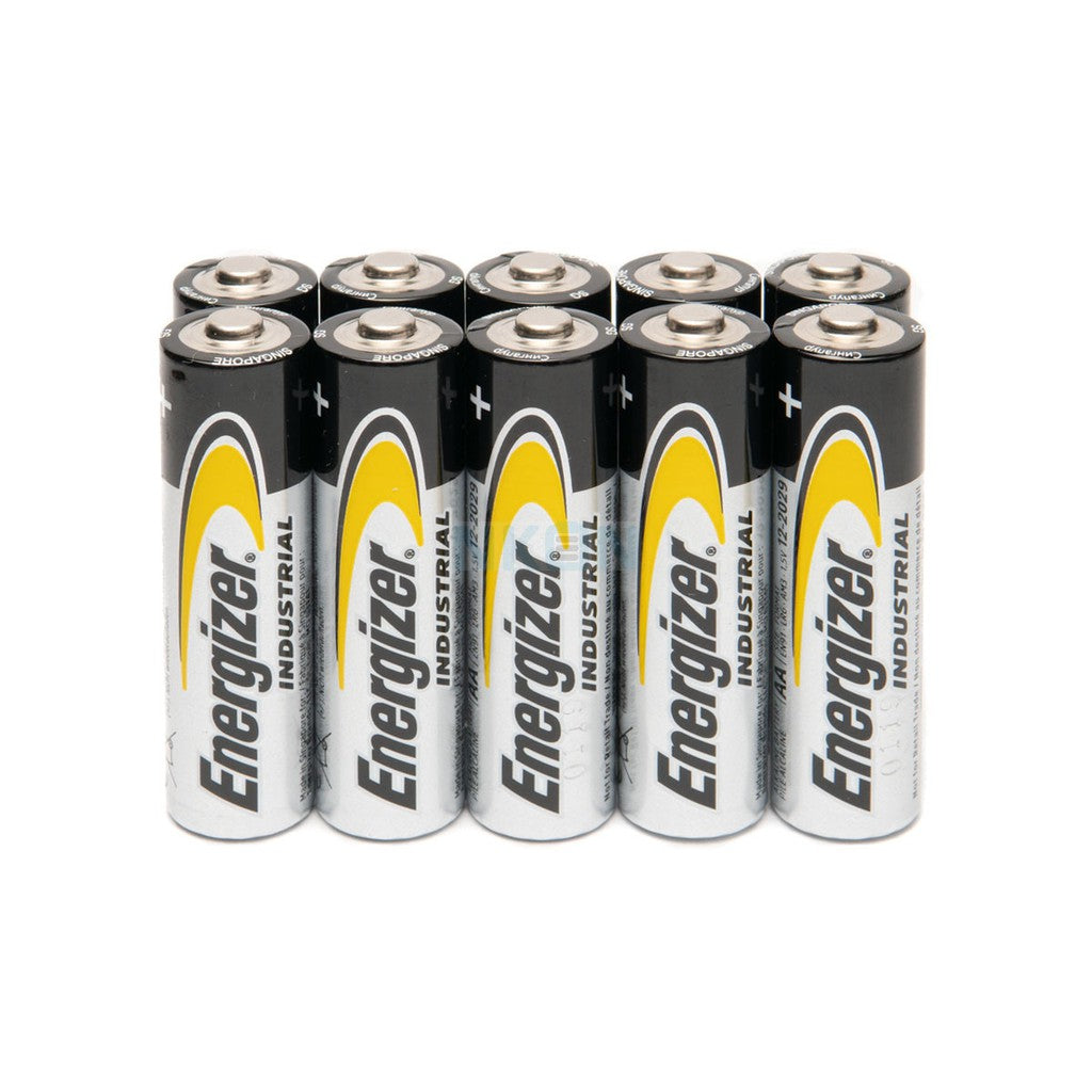 Energizer AA (10pcs) Alkaline Industrial Battery MN1500 1.5V LR6 Batteries 10 pieces per box