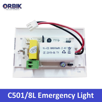 Orbik C501 Emergency Light C501/8L Outlet to Led Emergency Light C-501