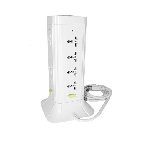 Omni WTE-516 Universal Tower Extension Cord 16 Gang w/ Switch 1.83 Meter Cord Length 2,500W 10A 250V