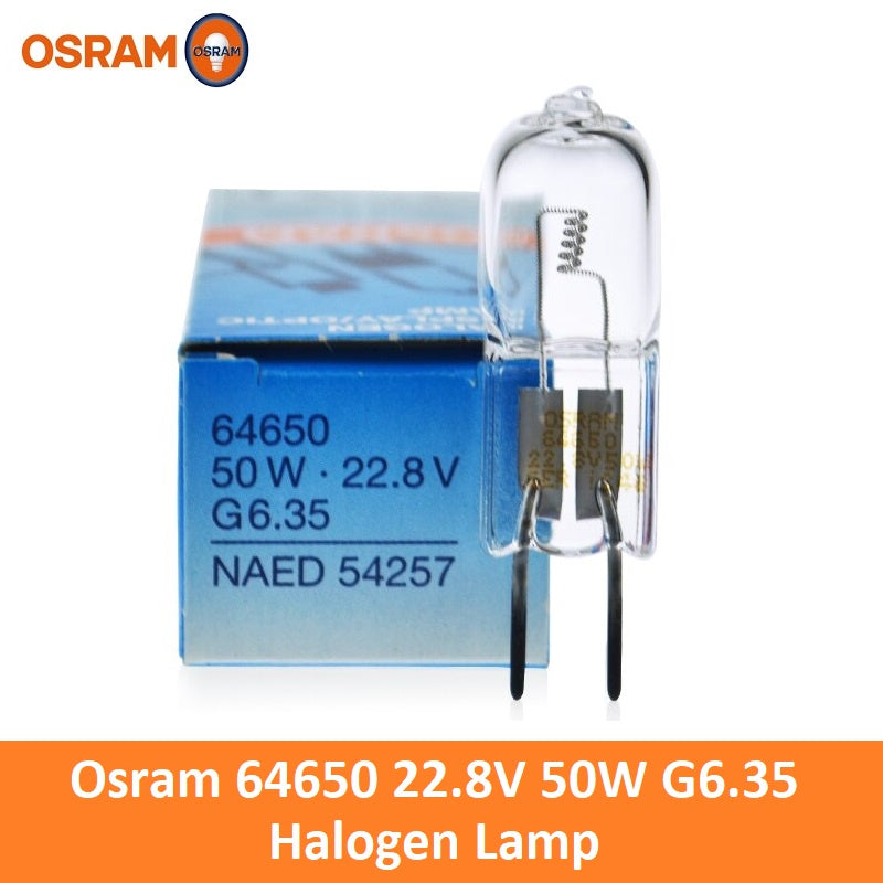 Osram 64650 50w 22.8v G6.35 NAED 54257 Halogen Lamp Peanut Bulb Surgical Lamp