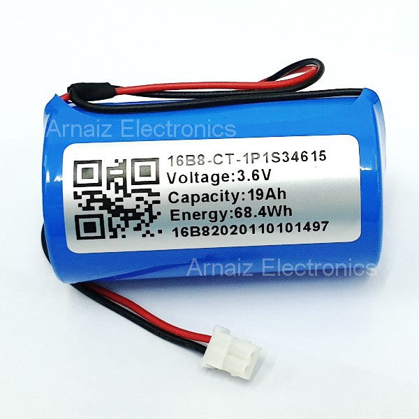 Size D 1 Cell Lithium Battery 3.6V 19Ah w/ Connector ER34615 34615 D Cell LS33600 Batteries 19000mAh