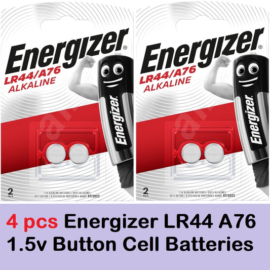 Energizer LR44 A76 Battery (4 pcs) AG13 G13A Button Cell LR-44 A-76 Energizer 76A Alkaline Batteries