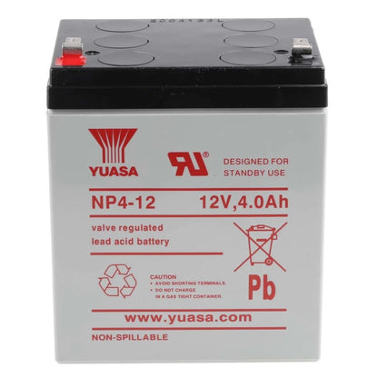 Yuasa NP4-12 12V 4Ah 20hr Battery 12 Volts 4 Ampere UPS replaces 12V 5Ah12V 4.5Ah Battery Batteries