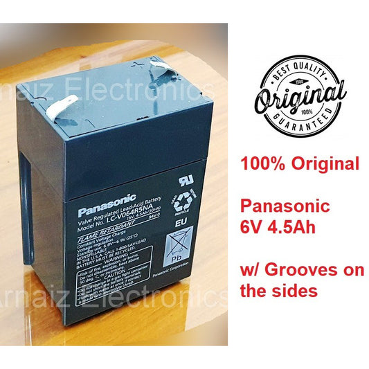 Panasonic 6V 4.5Ah SLA Rechargeable Battery LC-V064R5NA Valve Regulated Sealed Lead-Acid Battery