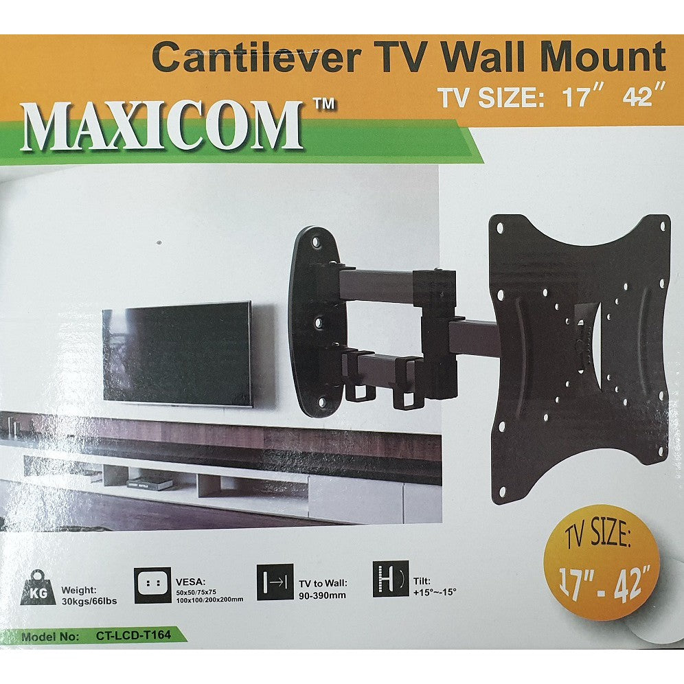 Maxicom 17 to 42 inch inches Cantilever Type Wall Mount Bracket Extend Adjustable Swivel and Revolve