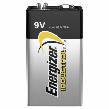 Energizer 9V 6LR61 (12pcs) Alkaline Industrial Battery 9 Volts  Batteries 12 pieces per box