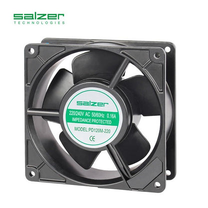 Salzer PD120M-220 Blower Fan 120 x 120 x 38mm AC Axial Fan with Metal Impeller 4.72 x 4.72 x 1.50INC