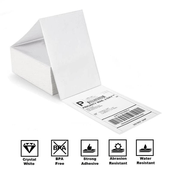 Waybill Sticker A6 100*150 Fold 500pcs Label Paper Barcode Thermal Sti ...