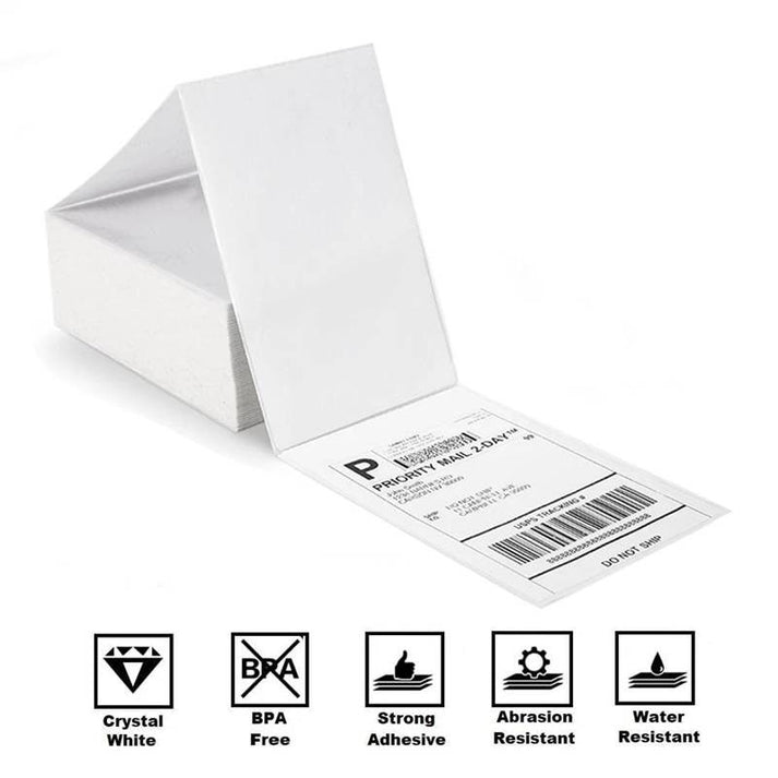 Waybill Sticker A6 100*150 Fold 500pcs Label Paper Barcode Thermal Sti ...