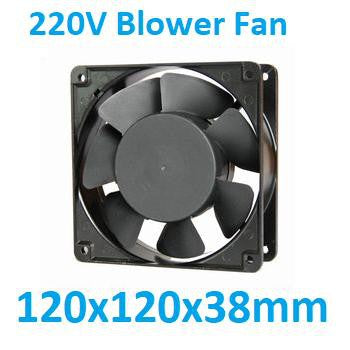 220V 120 x 120 x 38 mm AC Cooling Blower Fan Videoke CPU Fridge Fan 4.7 x 4.7 x 1.5 Inch with Grills