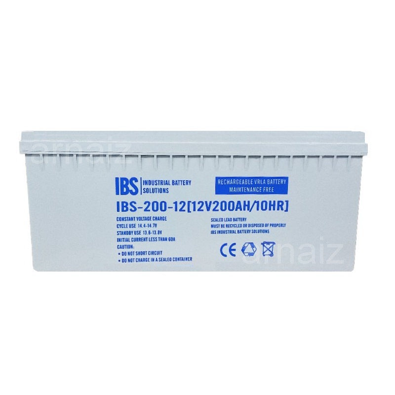 IBS 12V 200AH Solar Rechargeable IBS-200-12  Valve Regulated Lead Acid VRLA Battery Maintenance Free