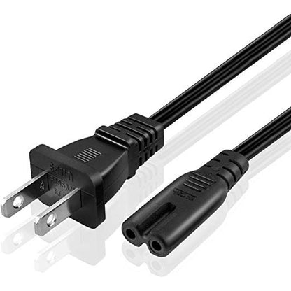 AC CORD 1.5m US PLUG 2 pin AC Power Cable Cord Adapter Compatible With PC Black Number 8 Sony Cord