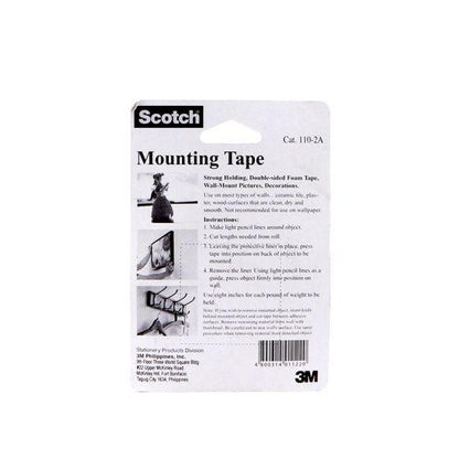 3M Double Sided Tape 24mm x 5m Foam Type Scotch Indoor Mounting Tape 1 inch x 16.4 feet 110-5A