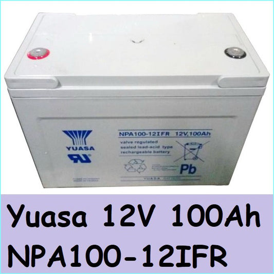 Yuasa 12V 100Ah Solar Rechargeable Battery NPA100-12I FR Valve Regulated Sealed Lead-Acid Battery