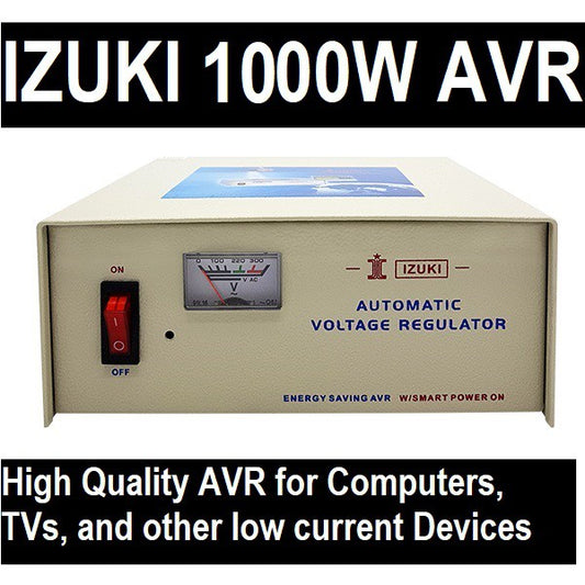 Izuki Relay Type AVR SE-1000 Automatic Voltage Regulator 1000W AVR for PC Computer Desktop Laptop