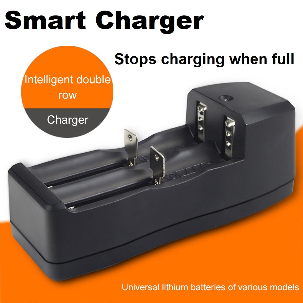 Dual Slot Smart Charger For 14500 18650 26650 16340 18350 3.6V 3.7V Li-ion Battery Charger
