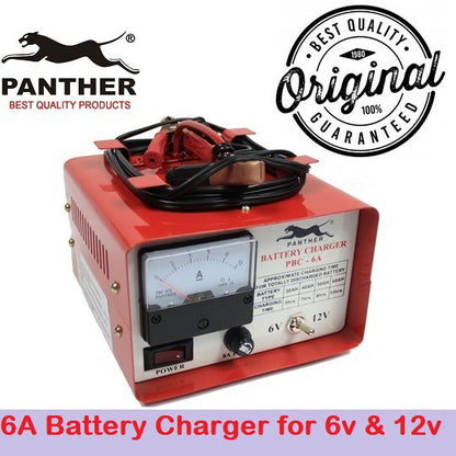 Panther 6V 12V Battery Charger 6 Ampere PBC-6A