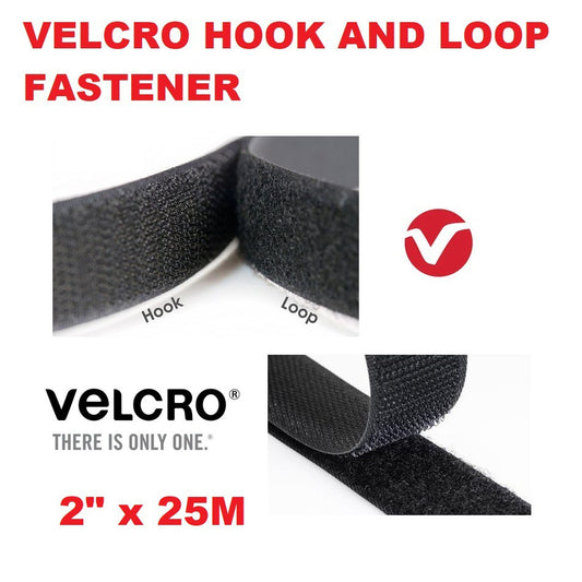 Velcro Strap Hook and Loop Fastener 25 meter x 50 mm 82 feet x 2 inch