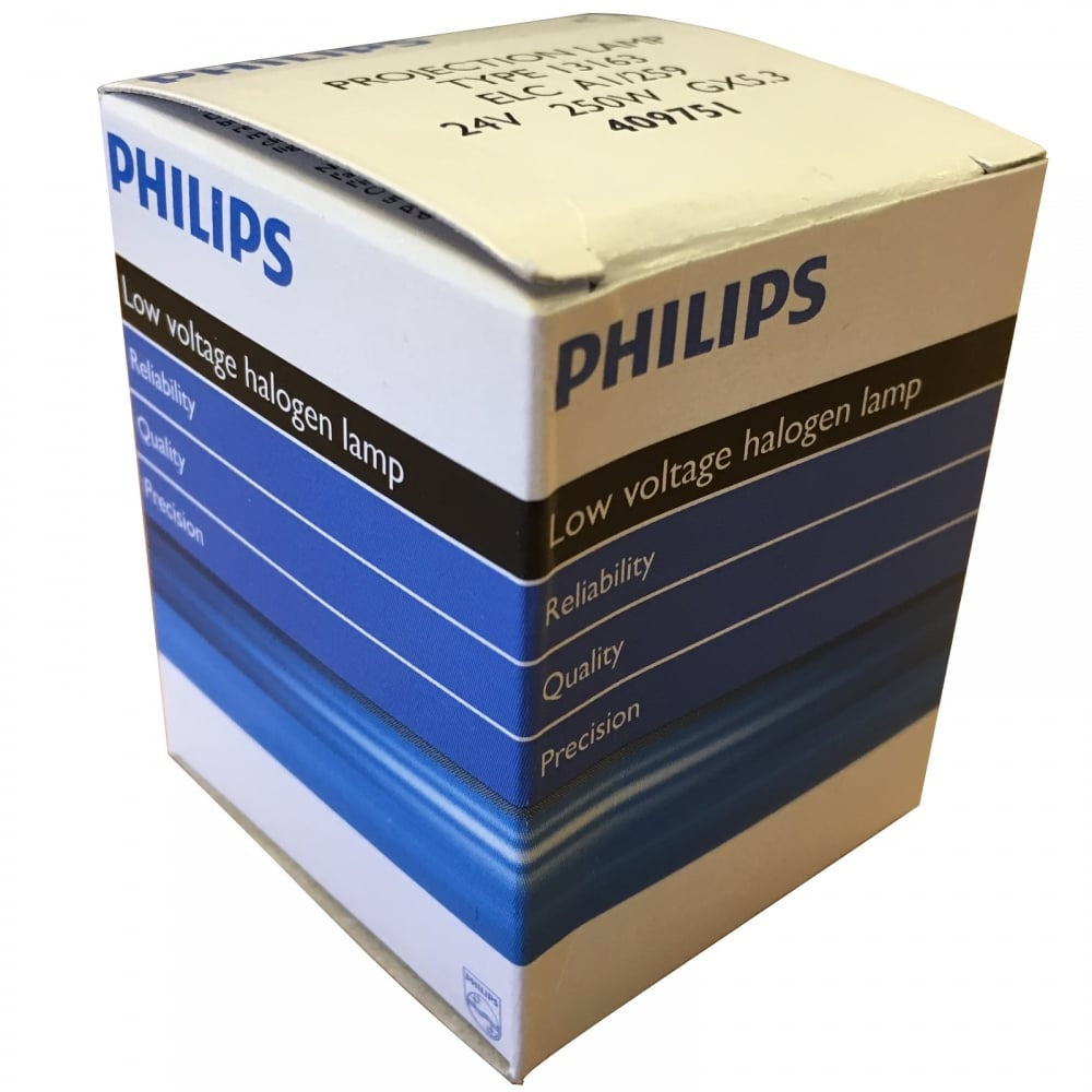 Philips 13163 ELC 24V 250W Halogen Bulb A1/259 Projection Lamp with Reflector MR16 GX5.3