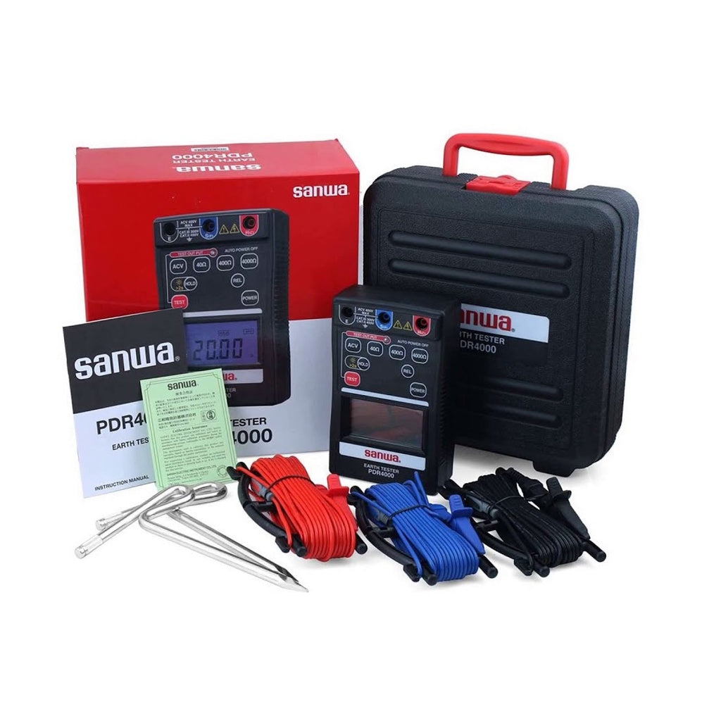 Sanwa PDR4000 Earth Tester Digital Type Sanwa Digital Earth Resistance Testers PDR-4000 PDR4000