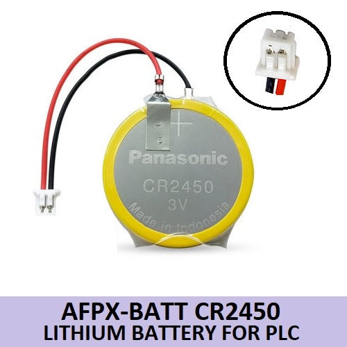 AFPX-BATT Lithium Battery for PLC CR2450 Mitsubishi AFPX-BATT FX3U-32BL GT11-50BAT 3V Square Hole