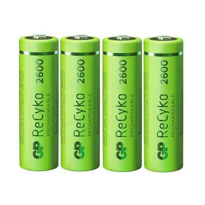 GP AA Size AA (4 pcs) 2600mAh ReCyko Rechargeable Battery HR6 Rechargeable Batteries