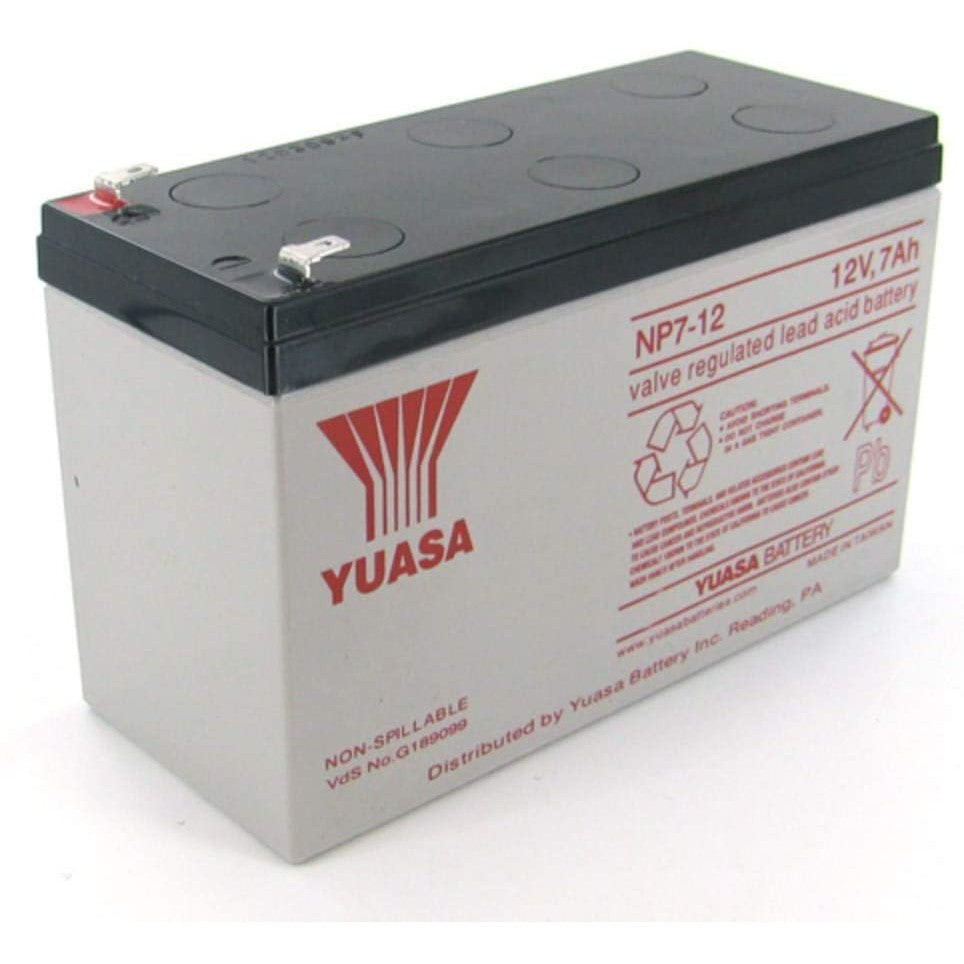 Yuasa UPS Battery 12V 7Ah 20hr NP7-12 12 Volts 7 Ampere Rechargeable Valve Regulated Lead Acid VRLA