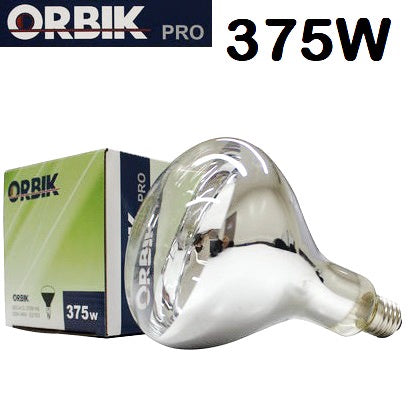 Orbik Heat Lamp Bulb CLEAR Infrared Infared Incandescent R125 IR 375W or 250W E27 Osram Siccatherm