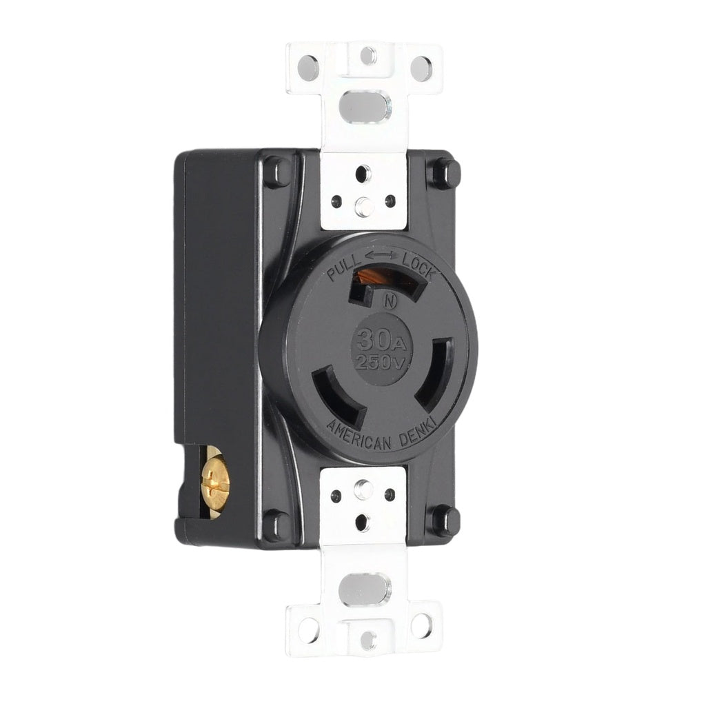 American Denki 3320 Locking Outlet 30A 250V 3 Pole 3 Wire Receptacle