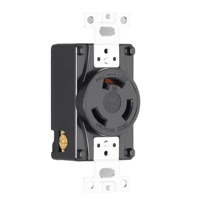 American Denki 3320 Locking Outlet 30A 250V 3 Pole 3 Wire Receptacle