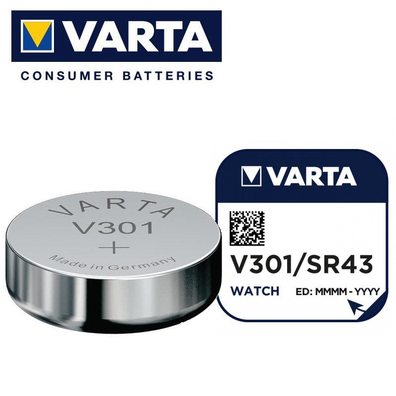 Varta V301 SR43 (1pc) 1.55v Silver Oxide Button Cell Battery Varta V 301 SR43