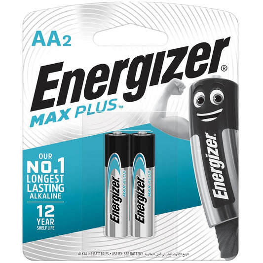 Energizer Max Plus AA Battery 2 pcs EP91 BP2 Alkaline Batteries