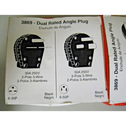 Legrand Pass & Seymour 3869 Power Outlet Angle Plug 3869 Plug 30A 50A Le Grand