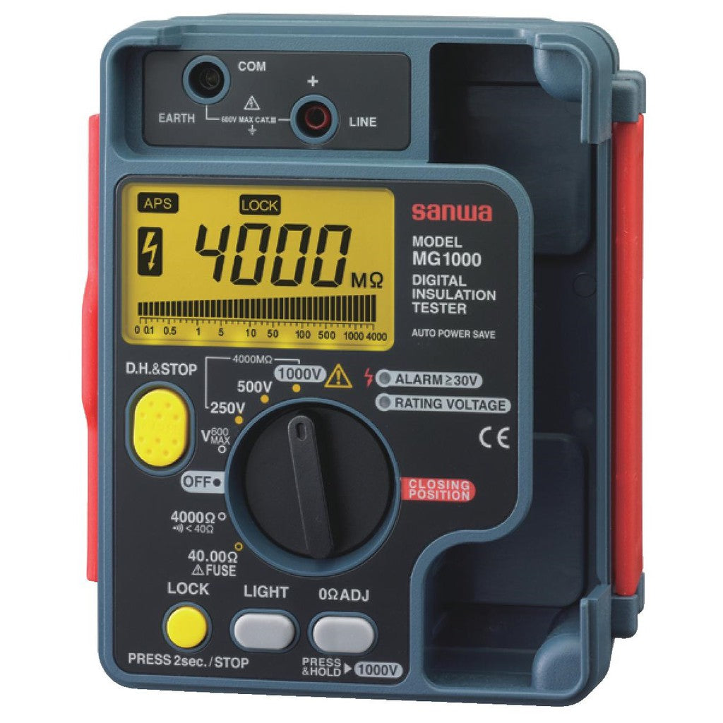 Sanwa MG1000 Digital Insulation Tester 4000 Megaohms Megger Resistance Tester