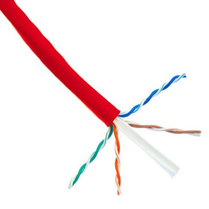 RED Cat 6 Cable UTP Unshielded AWG23 Data LAN Cable Cat6 305 meters 1000 feet 305m 1000ft