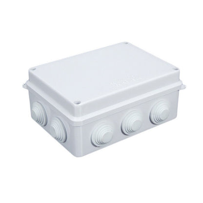 150x110x70mm IP65 Waterproof Outdoor Electrical CCTV Enclosure Square Junction Box White ABS