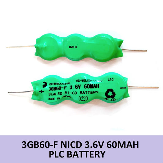 3GB60-F PLC Battery NICD 3.6V 60MAH Sealed Ni-CD Battery