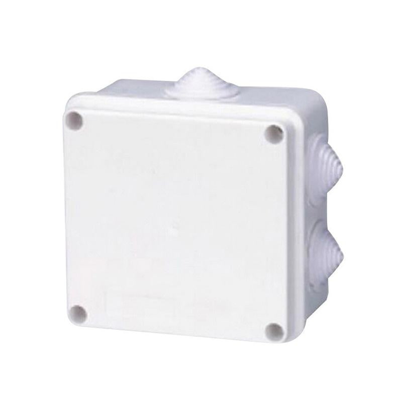 100x100x70mm IP65 Waterproof Outdoor Electrical CCTV Enclosure Square Junction Box White ABS