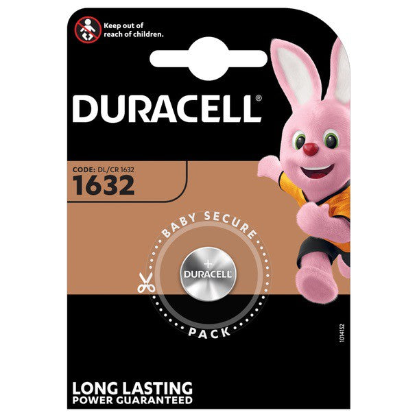 Duracell 1632 CR1632 DL1632 (1pc) 3v Lithium Button Cell Battery in Blister Pack