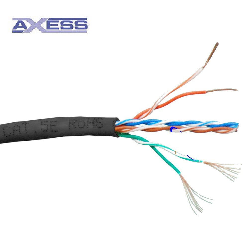 Axess Cat 5E Cable UTP Unshielded Stranded 4 Pairs Gray Data LAN Cable Cat5E Cat5 305 meters 1000ft