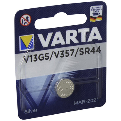 Varta V13GS V357 (1pc) 1.55v Silver Oxide Button Cell Battery in Blister Pack Varta V 13GS V 357